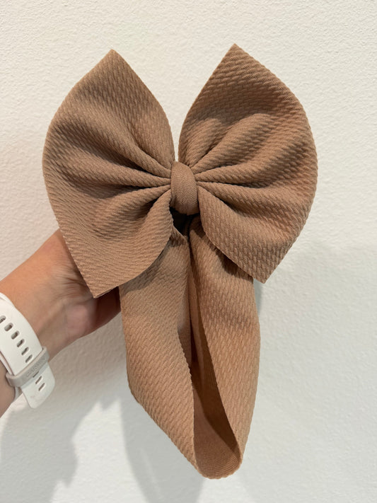 BOW - SOLID LIGHT MOCHA