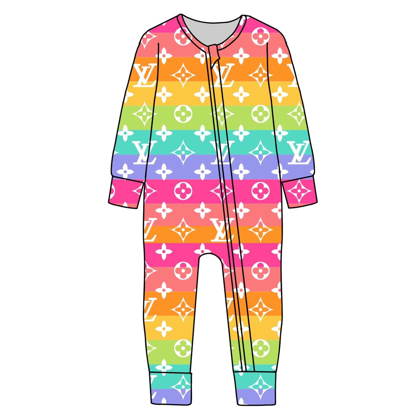 BAMBOO JAMMIES - PRE ORDER - RAINBOW STRIPE BOUJEE