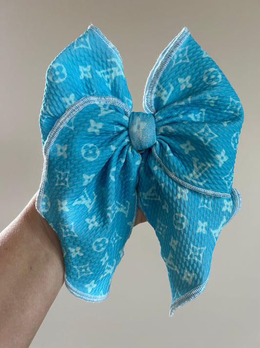 SAILOR BOW - READY TO SHIP - BRIGHT BLUE BOUJEE