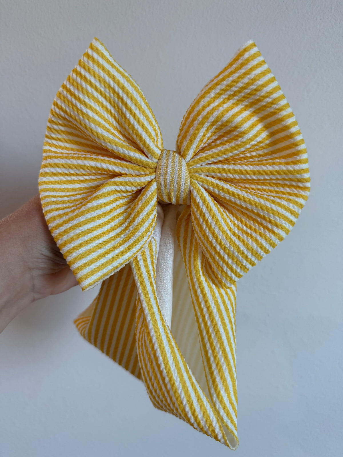 BOW - STRIPED YELLOW