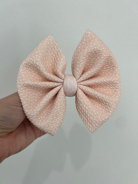 BIG CLIP - TAN DITZY DOTS