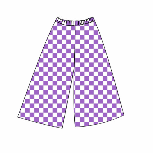 CHECKERED LOUNGE PANT - PURPLE