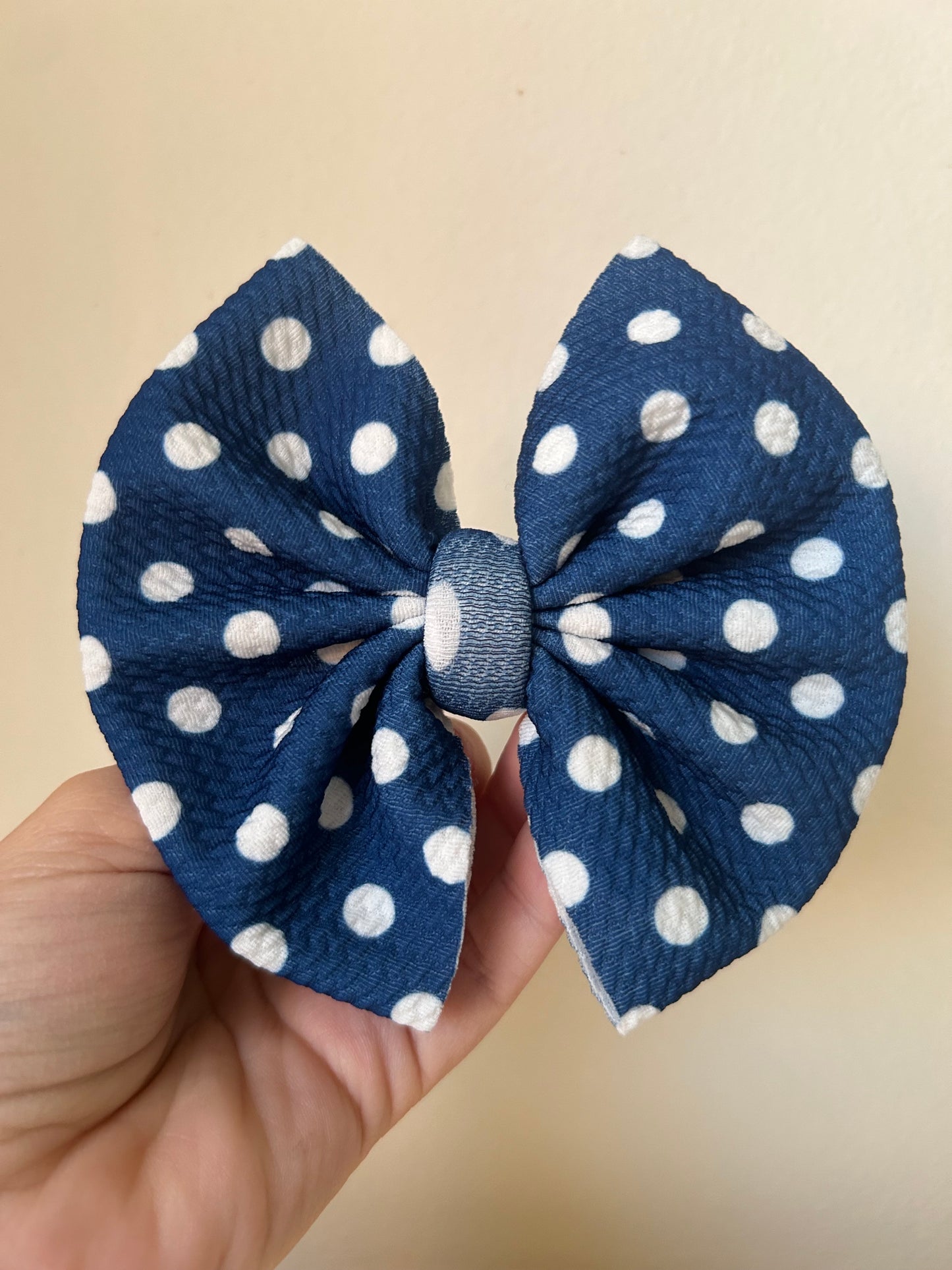 BIG CLIP - DOTS NAVY