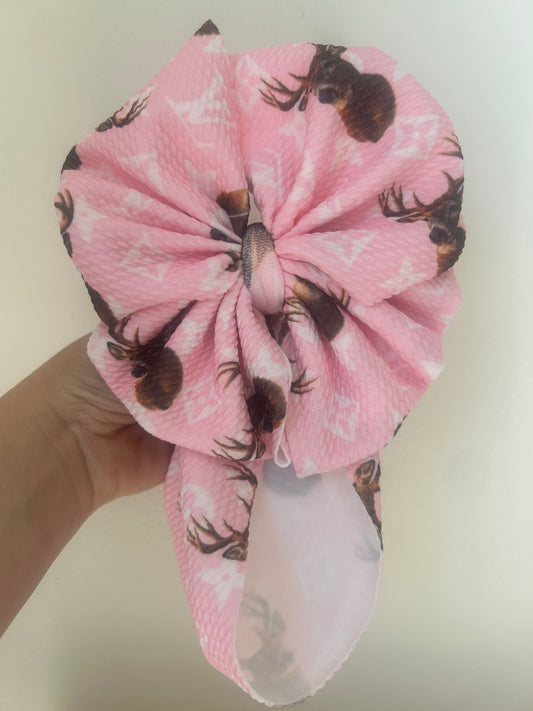 BABY MESSY BOW - BOUJEE DEER PINK