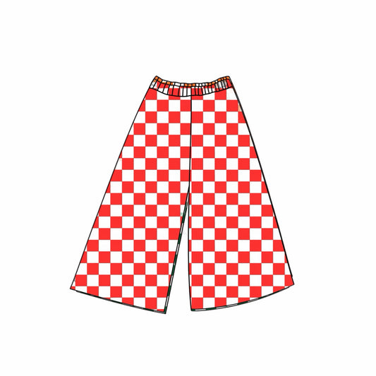 CHECKERED LOUNGE PANT -RED
