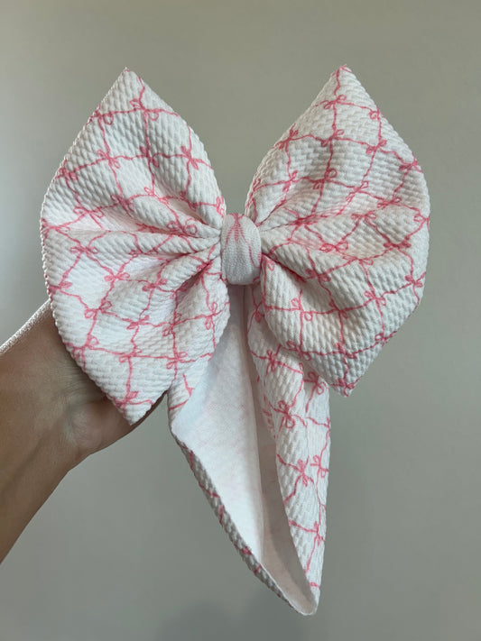 READY TO SHIP - BABY REGULAR BOW WRAP -PINK BOWS