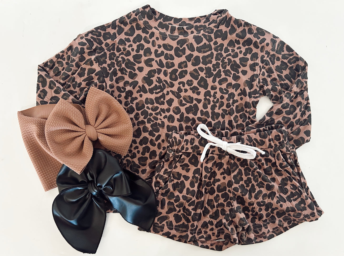 LOUNGE SET - RIBBED BAMBOO - PRE ORDER -CHEETAH