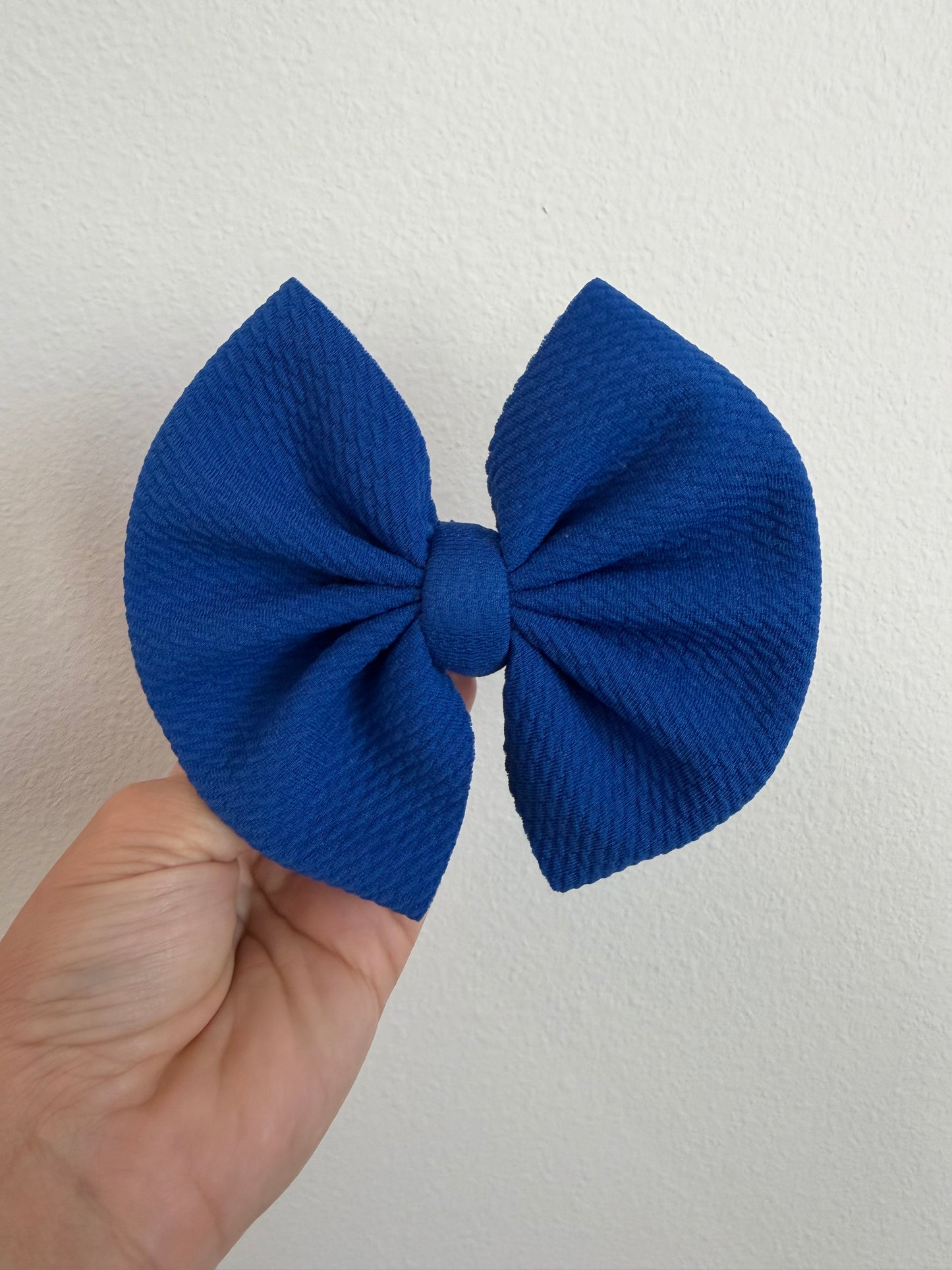 BIG CLIP BOW - SOLID ROYAL BLUE