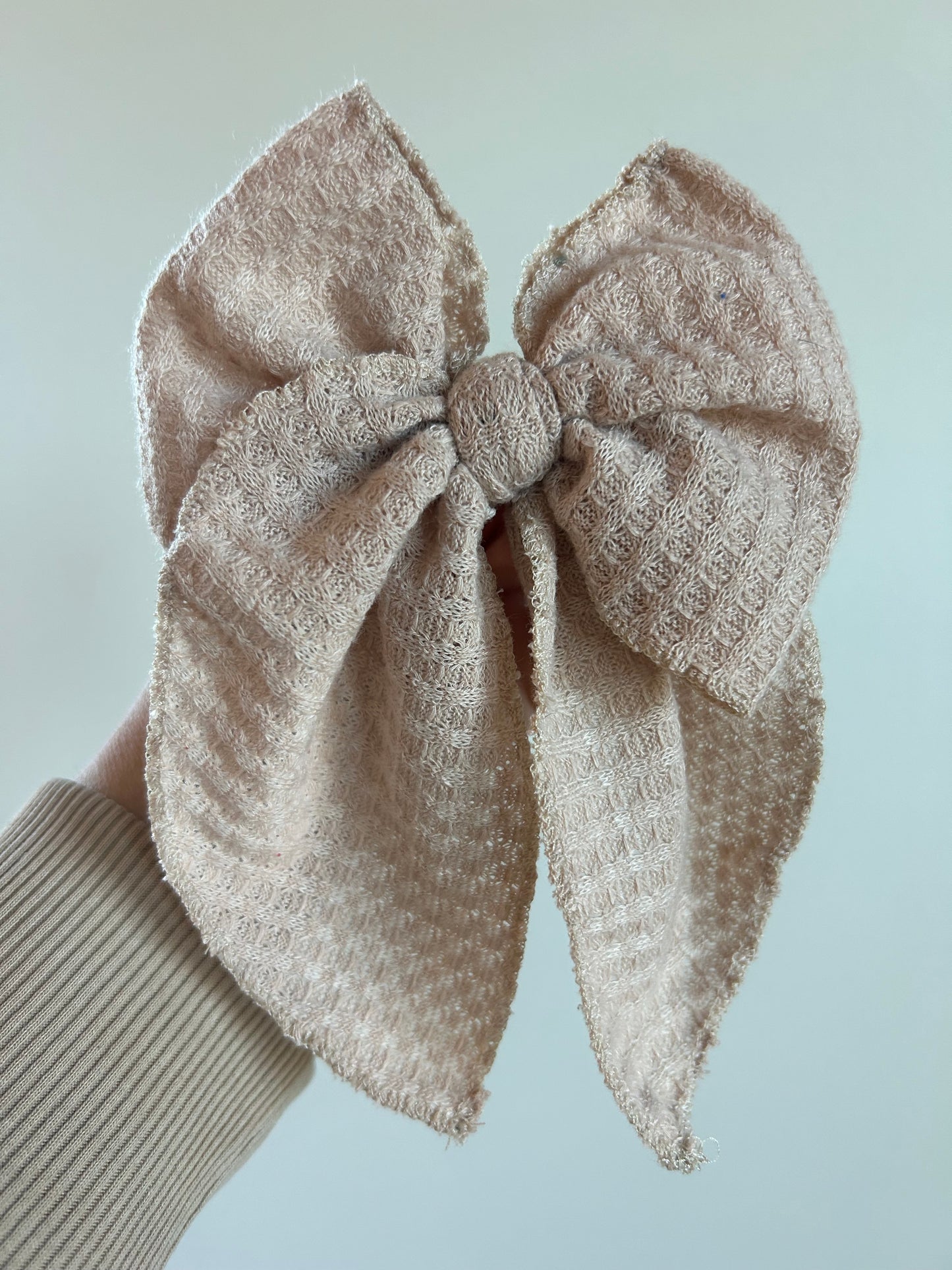 SAILOR BOW - READY TO SHIP - OATMEAL WAFFLE