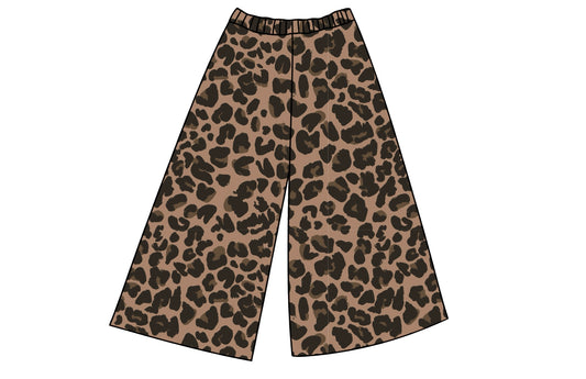RIBBED BAMBOO PANTS - MY FAV CHEETAH