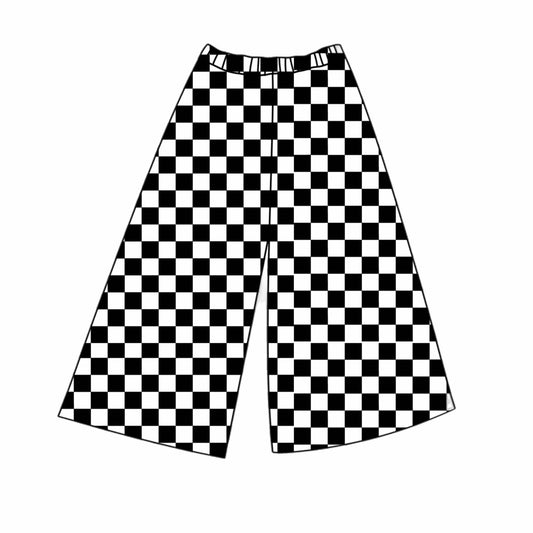 CHECKERED LOUNGE PANT - BLACK/WHITE