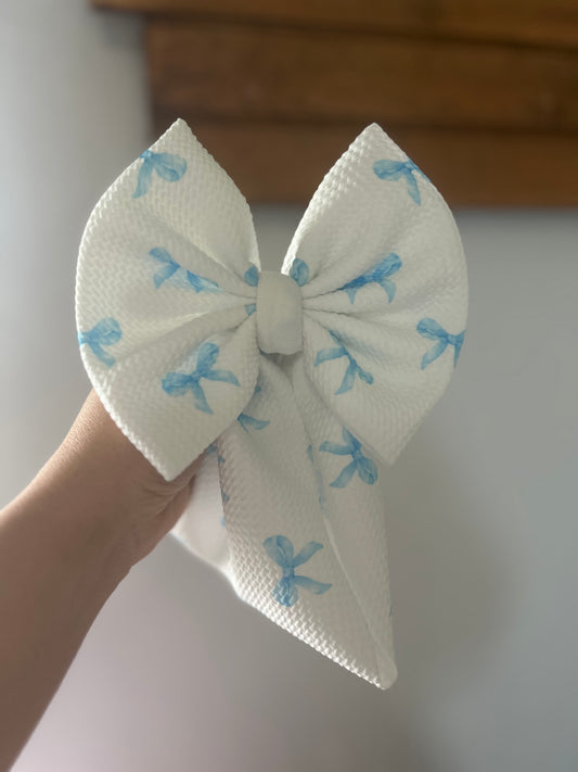 BOW -BABY BLUE RIBBON BOWS