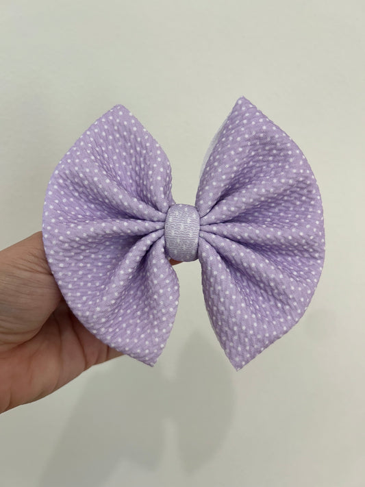 BIG CLIP - PURPLE DITZY DOTS