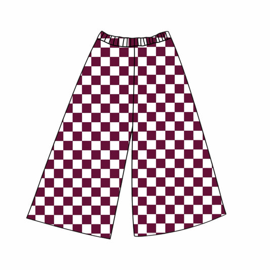 CHECKERED LOUNGE PANT - MAROON