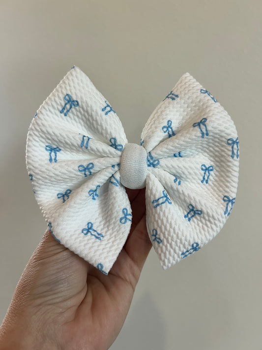 BIG CLIP BOW - TINY BLUE BOWS