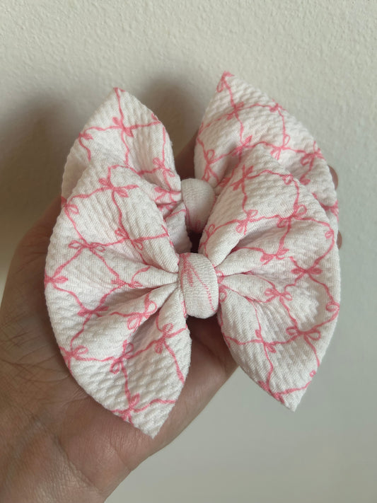 PIGGIE CLIPS - PINK BOWS - THREAD MAMA