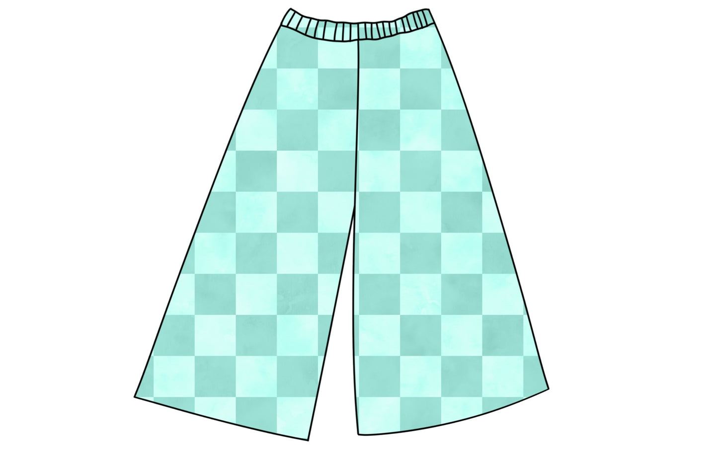 PRE ORDER - LOUNGE PANTS - TURQUOISE CHECKERED