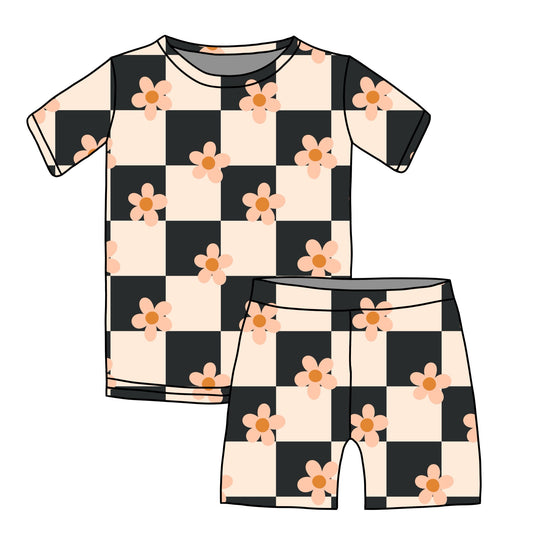 BAMBOO JAMMIES - CHECKERD FLOWER