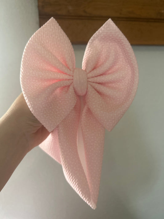 BOW -BABY PINK SPECKS