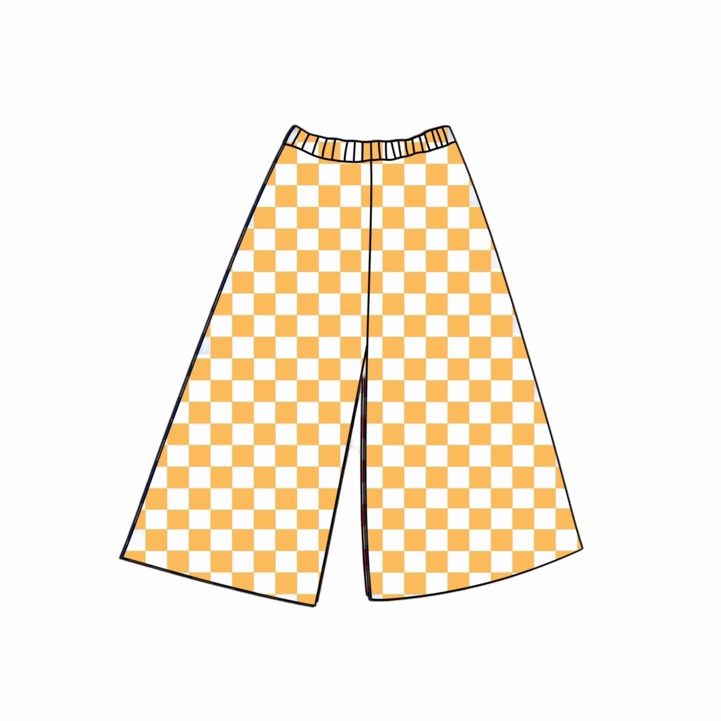 CHECKERED LOUNGE PANT - YELLOW