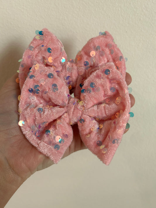 PIGGIE CLIPS - PINK SEQUIN