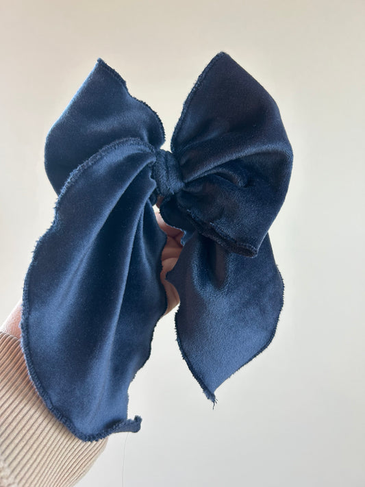 SAILOR BOW - READY TO SHIP - BLUE VELVET