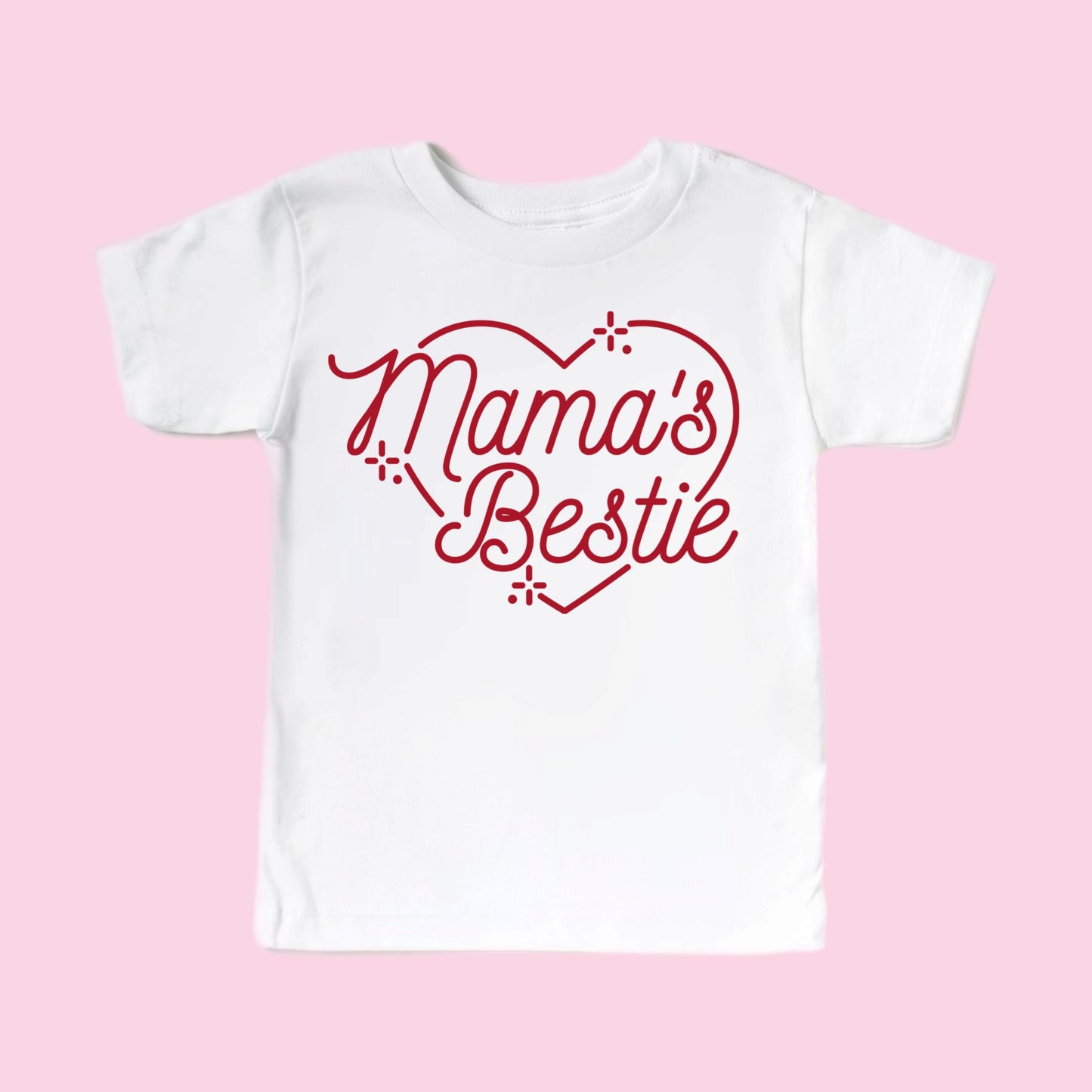 MAMA'S BESTIE TEE - RED HEART