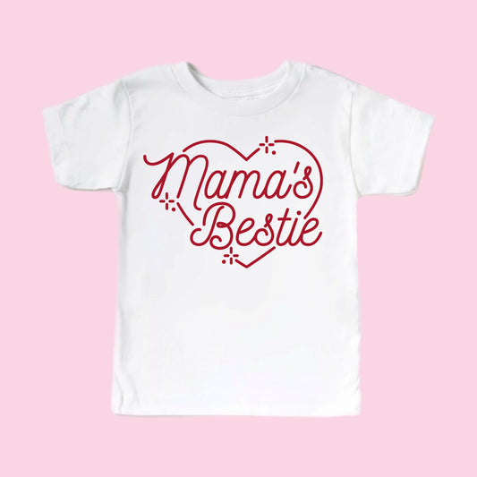 MAMA'S BESTIE TEE - RED HEART