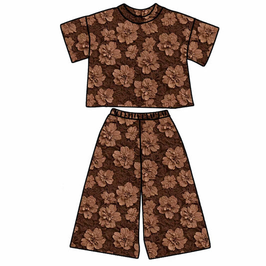 PRE ORDER - LOUNGE SET - BROWN LACE