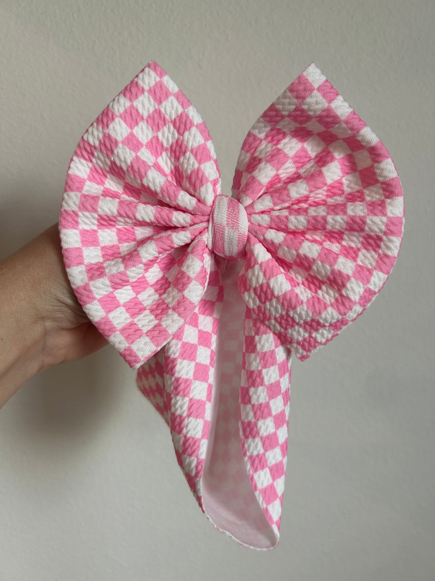 BABY REGULAR -PINK/WHITE CHECKERED (PINK DROP)