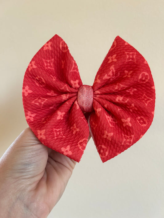 BIG CLIP BOW - STRAWBERRY BOUJEE