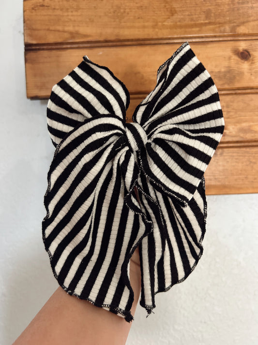 FALL BOW DROP - B/W STRIPE