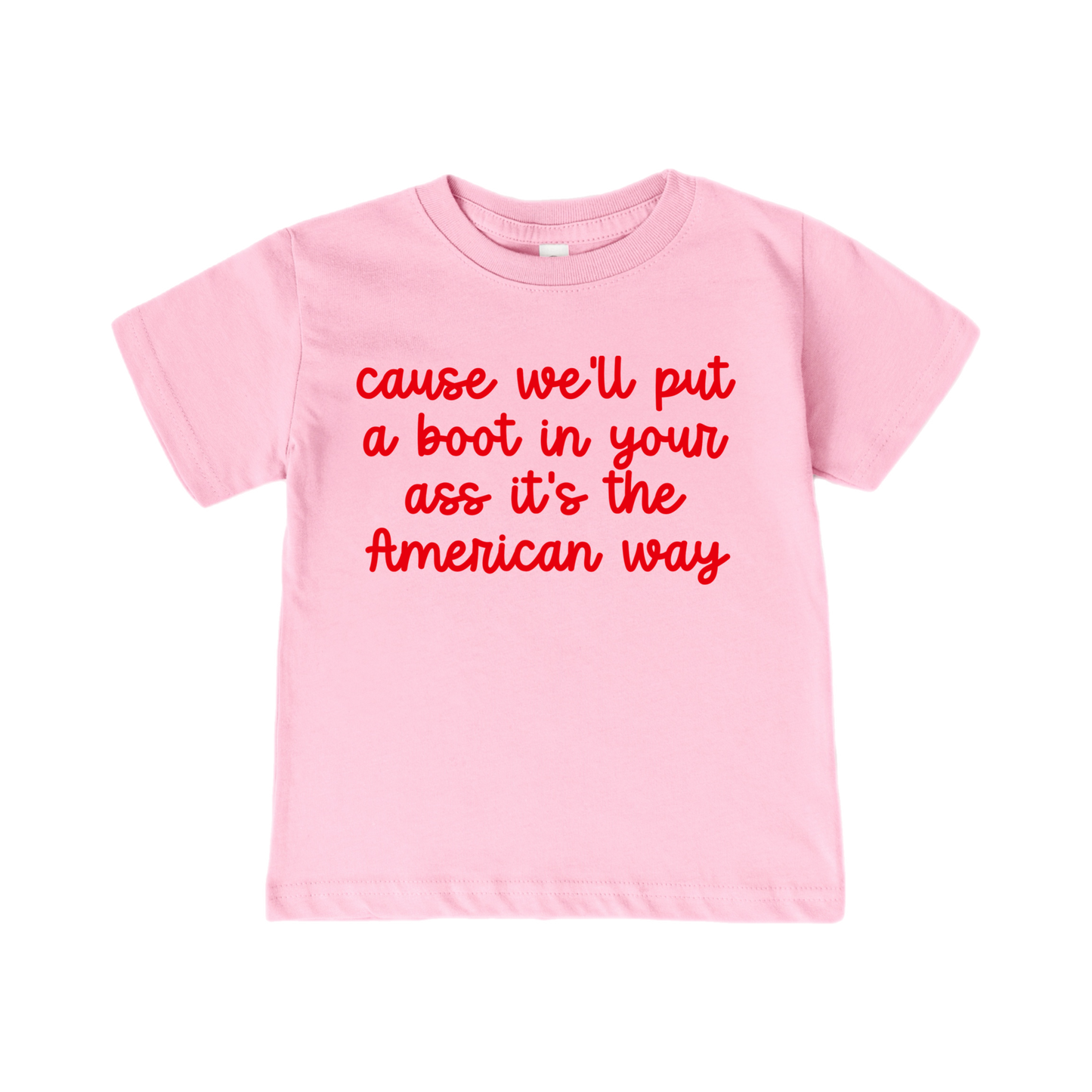 TEE - PINK AMERICAN WAY