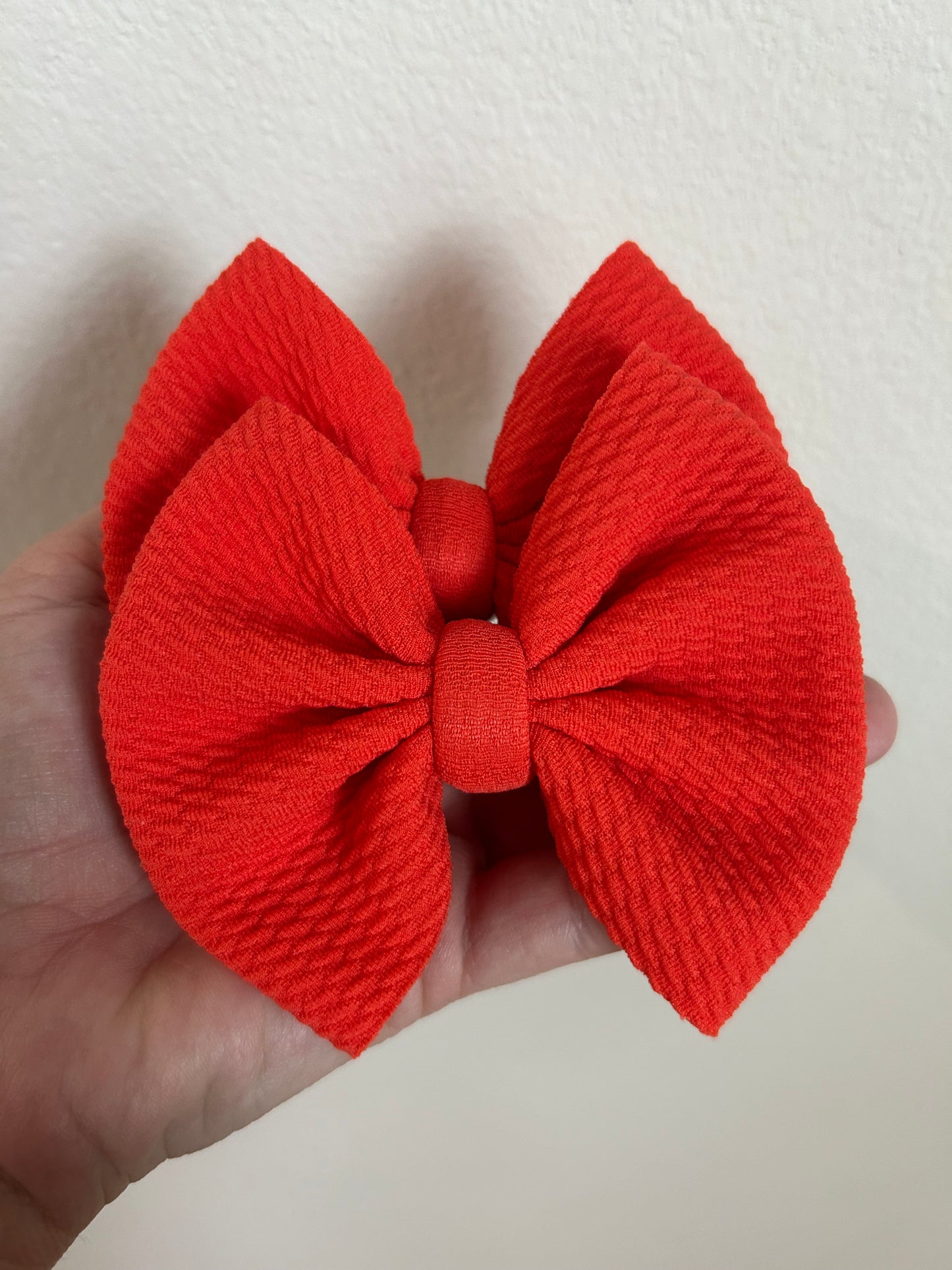 PIGGIE CLIPS - SOLID ORANGE/RED