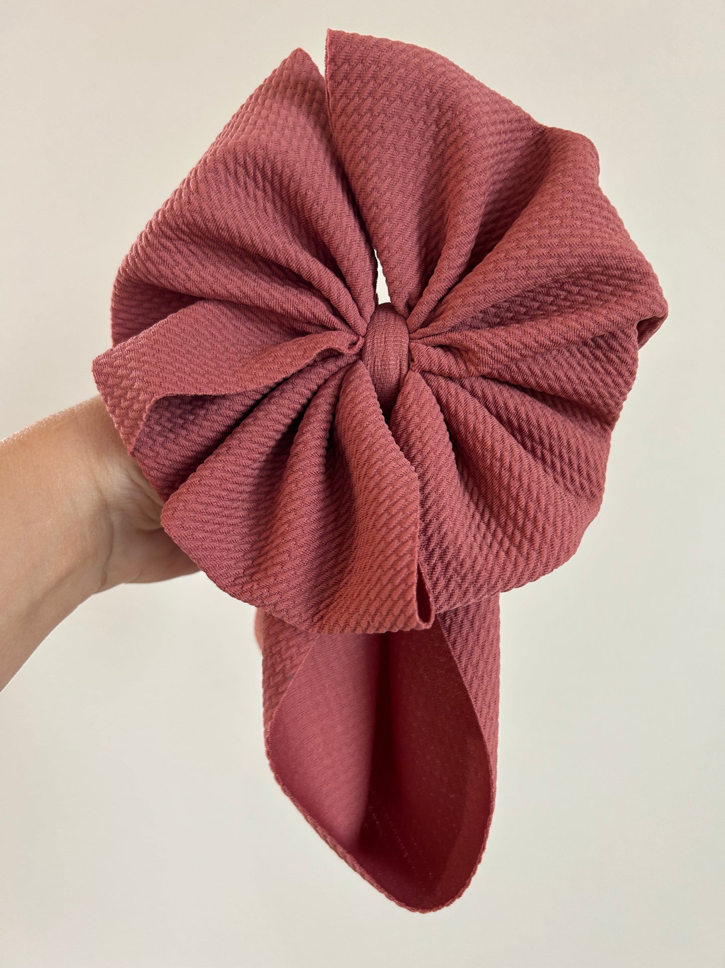 BABY MESSY BOW -MAUVE