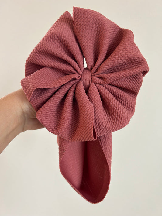 BABY MESSY BOW -MAUVE