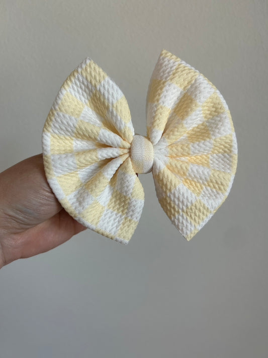 BIG CLIP - SPRING CHECKERED - YELLOW