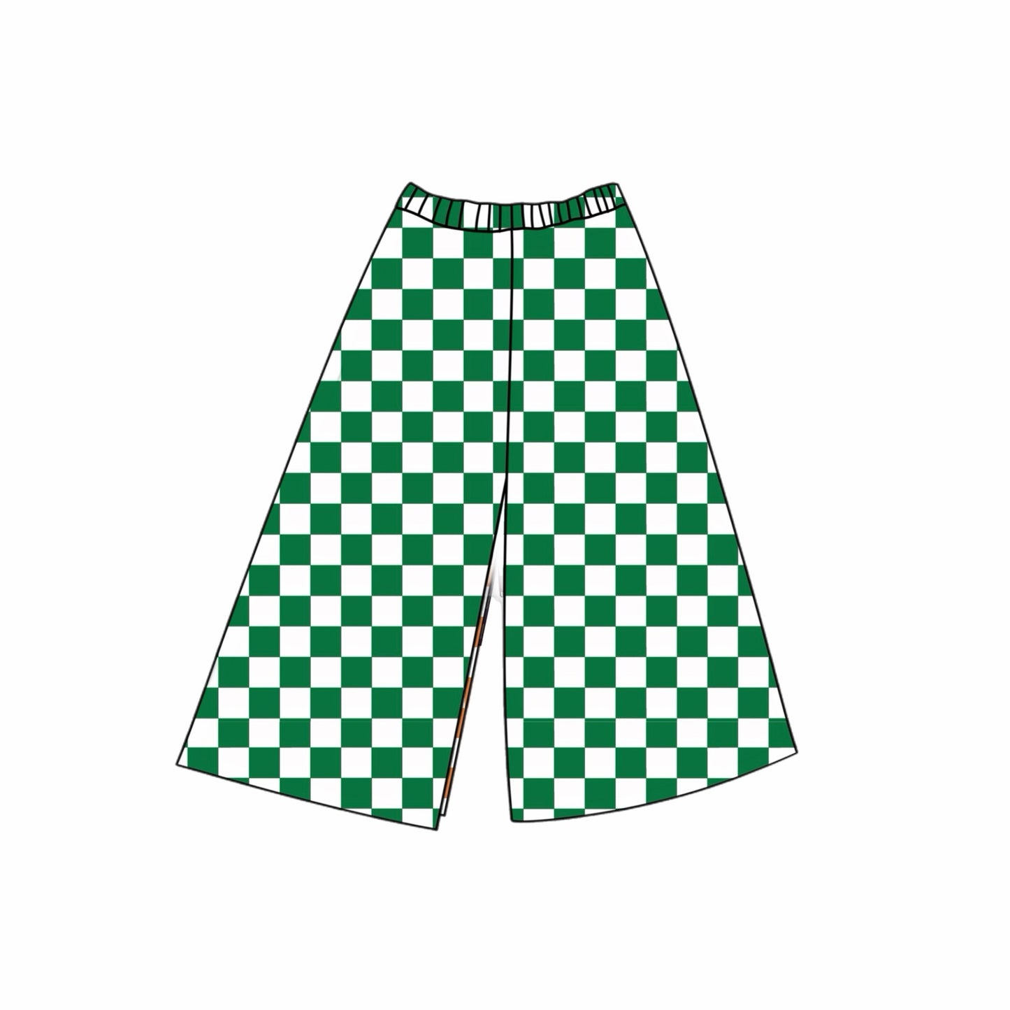 CHECKERED LOUNGE PANT - GREEN