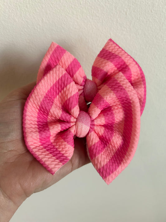 PIGGIE CLIPS - PINK STRIPE