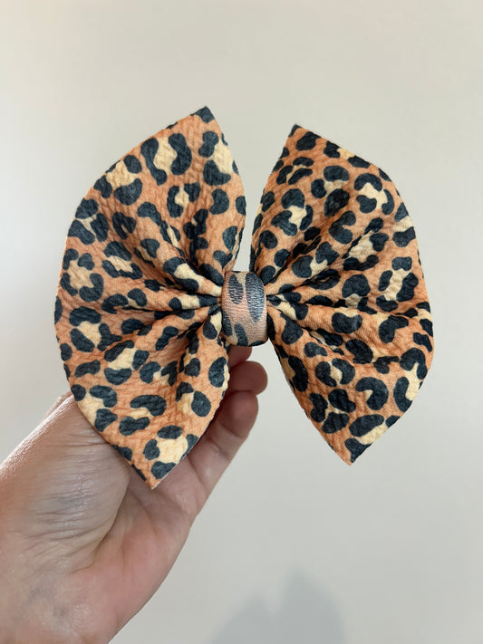 BIG CLIP BOW - WILD CHEETAH