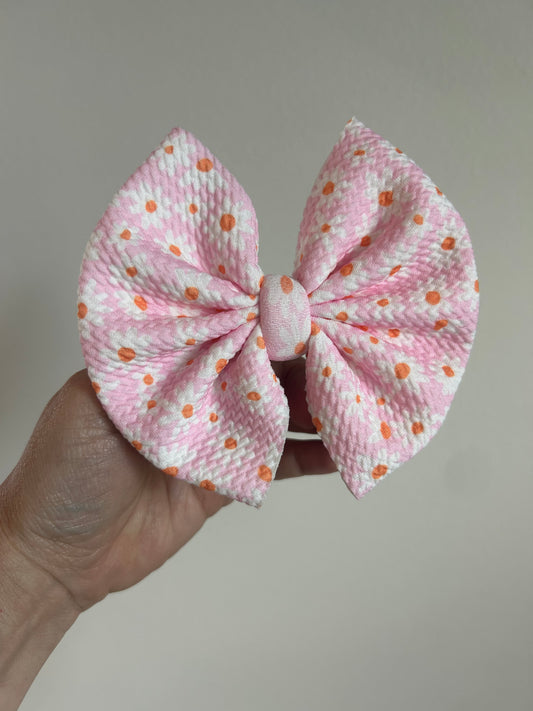 BIG CLIP - PINK DAISES