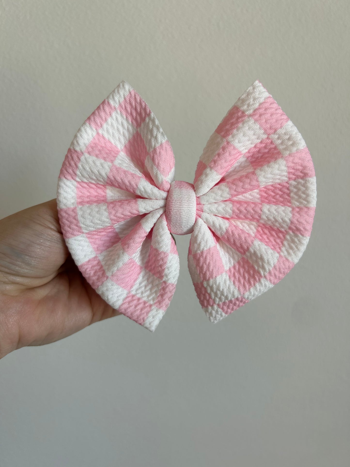 BIG CLIP - SPRING CHECKERED - PINK