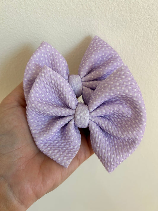 PIGGIE CLIPS - PURPLE DITZY DOTS