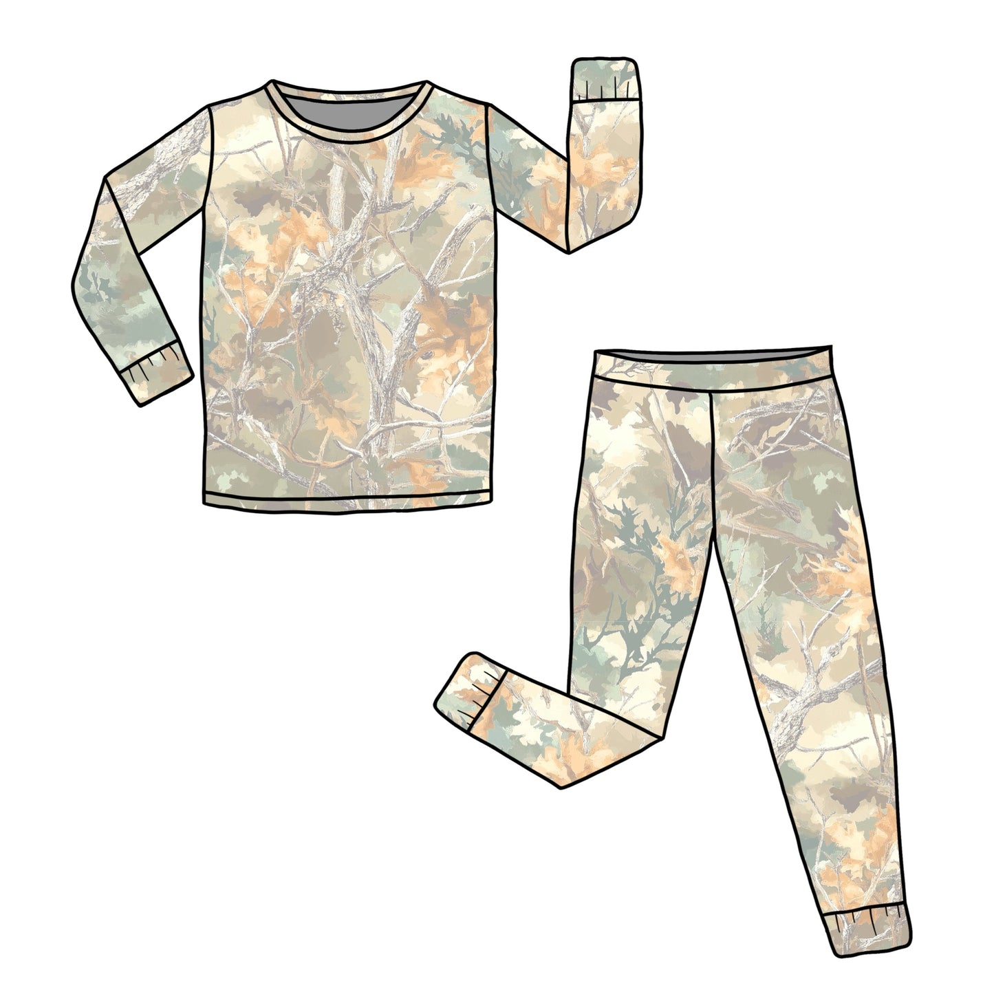 BAMBOO JAMMIES - 2 PIECE - CAMO - PRE ORDER