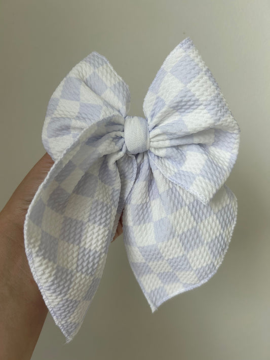 SAILOR BOW - SPRING CHECKERED - PURPLE