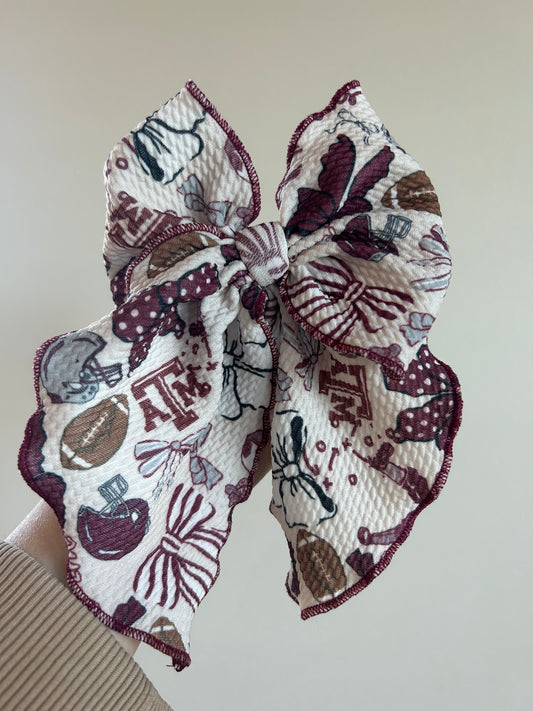 SAILOR BOW - READY TO SHIP -AGGIES BOWS