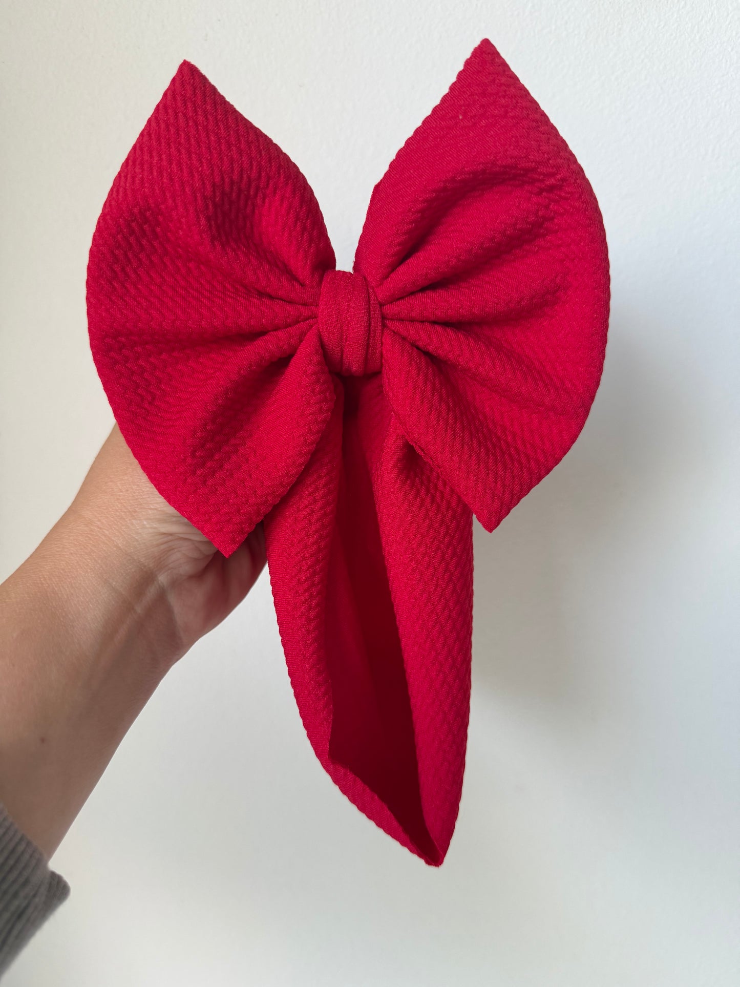 BABY REGULAR BOW- SOLID RED