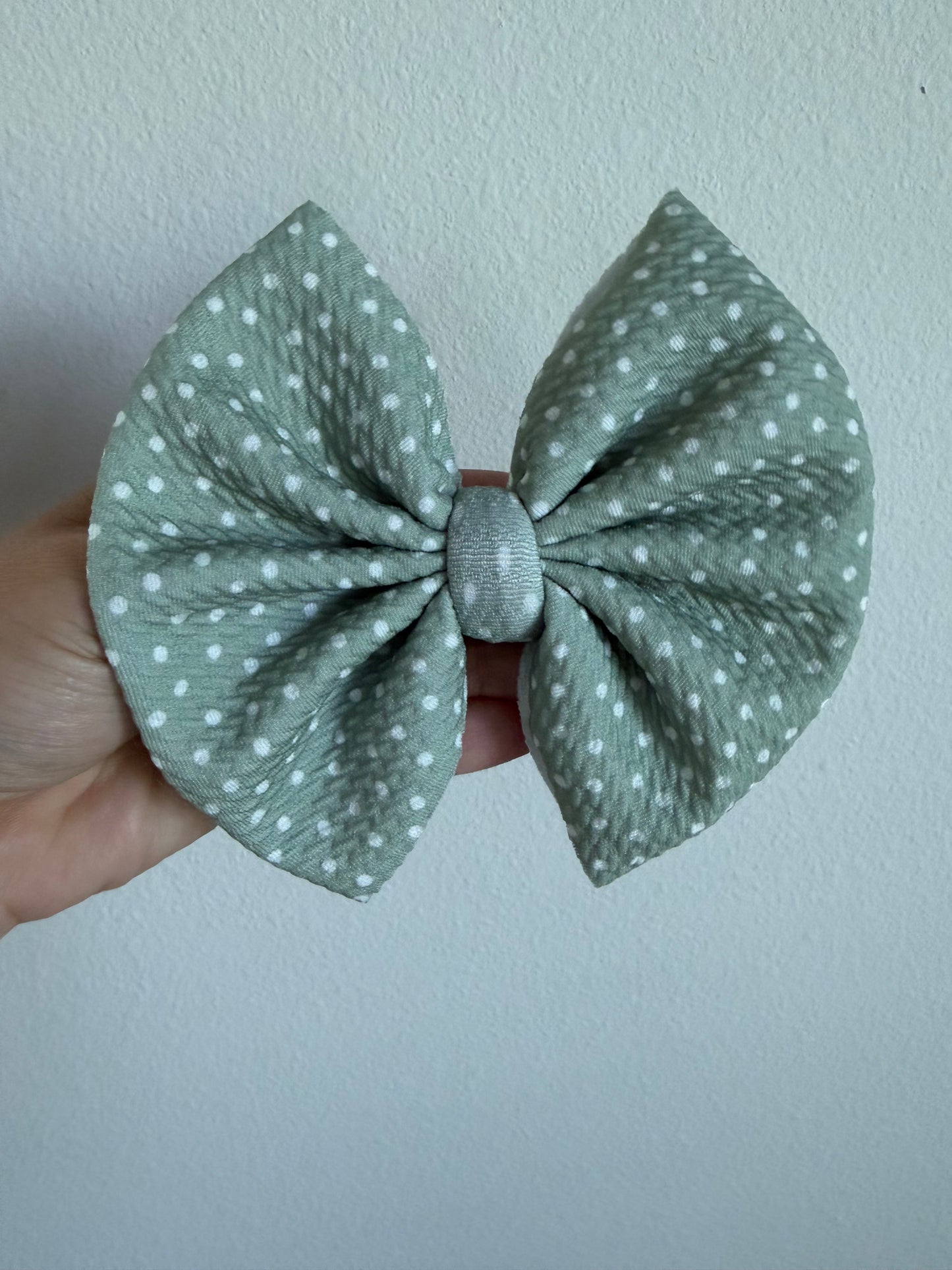 BIG CLIP - DITZY DOTS SAGE