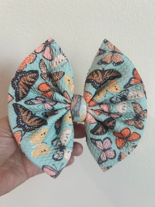 PIGGIE CLIPS - TURQUOISE BUTTERFLIES