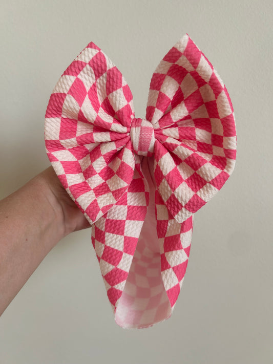 BABY REGULAR - PINK GROOVY CHECKERED